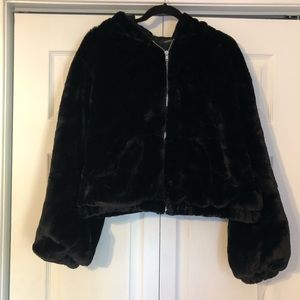 F21 faux fur jacket